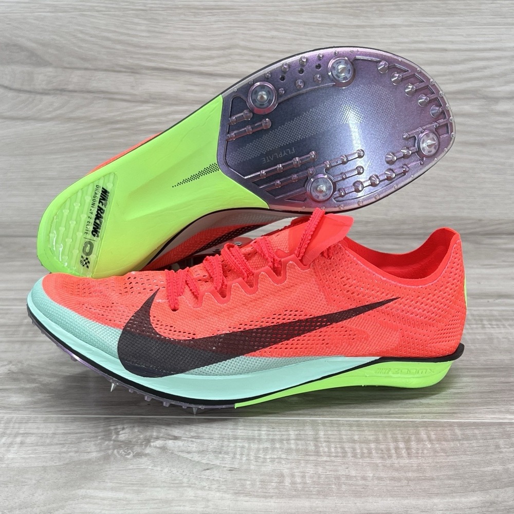Nike Zoom Dragonfly 2 Elite Bright Crimson Lime Blast Mens Size 7.5 FZ9315-600